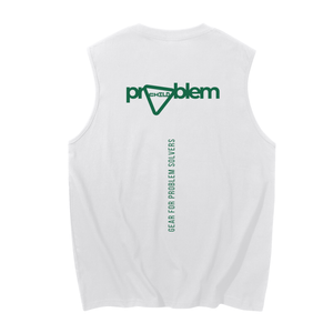 Men's Green Logo Bolted Cotton Tank Top