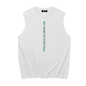 Men's Green Logo Bolted Cotton Tank Top